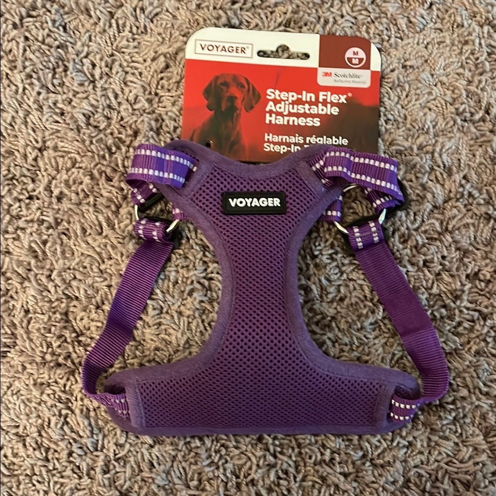 Voyager Step-In Flex Adjustable Dog Harness - Purple